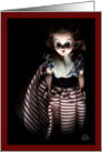 Scary witchy doll Ann and sexy Halloween husband spell card