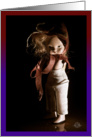 Spooky etherial Fannie - a Halloween ghost note card