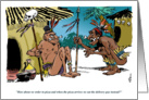 Amusing invite to adult pizza party and cannibal stuff cartoon card