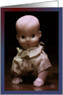 Creepy Timothy doll photo blank any occasion note card