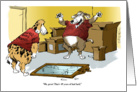 Amusing announcement of breaking up and mirrors card