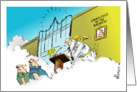 Amusing employee of the month heavenly reward cartoon card