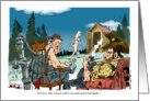 Amusing family reunion invitation and inbreeding cartoon card