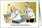 A group get well treatment plan and wallet biopsy cartoon card