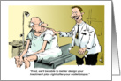 Amusing money gift for medical needs on birthday card