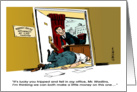 Amusing blank any occasion lawyer and easy fall case cartoon card