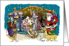 Amusing invite to White Elephant Christmas exchange party card