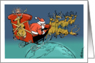 Fun Santa season’s greetings from an automotive/towing service card