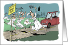 Amusing thank you cartoon to your honorary bridesmaid card