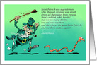 Amusing St. Partick’s Day salute cartoon card
