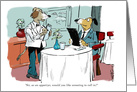 Amusing dinner date invitation for doggie lovers card