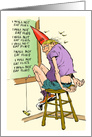 Amusing dunce in a corner blank any occasion cartoon card