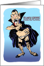 Amusing invite to a strange Halloween costume party card