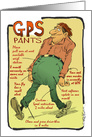 Amusing GPS Bon Voyage and traveling pants cartoon card
