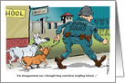 Blank Any Occasion Bomb Sniffing Dog Trainee Cartoon card