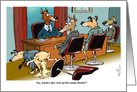 Amusing business followup and thanks for variety of ideas cartoon card