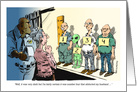 Alien abduction and a return to me dearest husband cartoon card