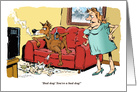 Amusing Bring Your Dog to Work Day and get him off the couch card