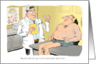 Cartoon Physician Offers Weight Loss and Food Control Advice card