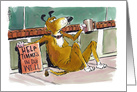 Amusing blank any occasion rescue dog cartoon card