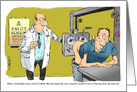 A cartoon note acknowledging a friend’s frictional political divide card