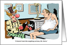 Amusing Health Pronouncement That All’s Well Clown Cartoon card