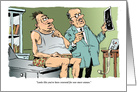Funny Blank All Purpose Doctor Offers Patient a Good Outlook card