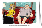 Humorous Blank Sports Related Cross Training Couch Potato card