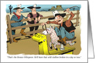 Amusing Cowboy Get Well Cartoon card