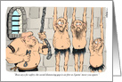 Amusing COVID-19 Prisoner Support Stay Safe Cartoon card