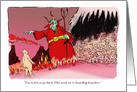 Greetings From Covid 19 Hell and Thinking of You Prayer Cartoon card