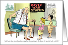 Blank Any Purpose Retired Covid 19 Fighter Cartoon card