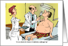 Keep a Stiff Upper Lip and Get Well From Accident Cartoon card