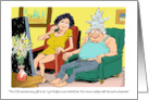 Tenth Wedding Anniversary for Spouse Gift of Tin Cartoon card