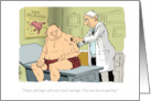 Congrats on Weight Loss to a Bacon Loving Man Cartoon card