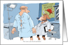 Cartoon Marking an Anniversary of Testicular Cancer Cure card