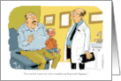 Cartoon Blank Any Occasion Doctor and Ventriloquist Physical card