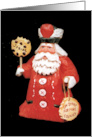 Amusing Carved Santa Striking for Cookies card