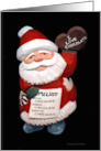 Americana Santa Carving and an Sweet Open House Invitation card