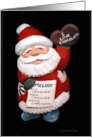 Blank Americana Santa Showing His Greatest Love card