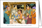 Amusing Blank All Occasion Crowd Gathering in the Manger card