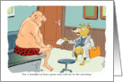 Amusing Blank Doctor Visit and an Unusual Prescription Cartoon card