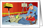 Congrats on Graduating EMT or Paramedic Career School Cartoon card