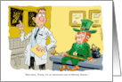 Blank Leprechaun Gets Bad News from Doctor card