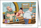 January 1 National Hangover Day and Suggested Cures Cartoon card