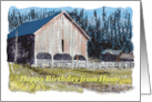 Happy Birthday from Someone at the Old Homestead card