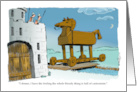 Castle and Trojan Horse Team Up for National Cartoonists Day card