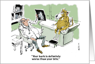 Amusing wish that your loved doggie companion gets well soon card