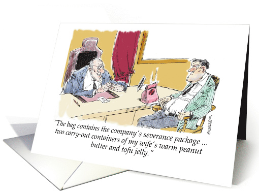 A lighthearted goodbye and best wishes to a valued co-worker card