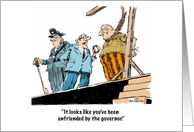 A reinforcing hello to an old friend - gallows humor card